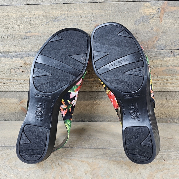 Life Stride Soft System Mimosa 2 Slingback Open Toe Women's Floral Sandals - Picture 5 of 11